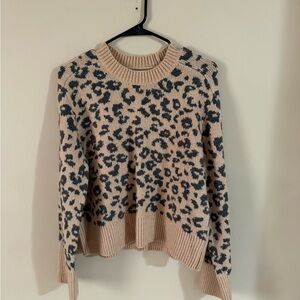 The A&F Madeline Crew Sweater Leopard